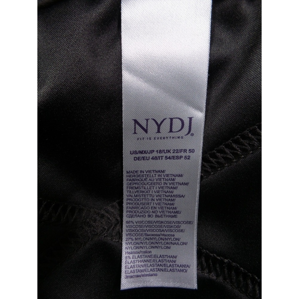 NYDJ Pants Womens‎ Size 18 Black Slim Trouser Ponte Knit Lift Tuck Stretch - Picture 13 of 14